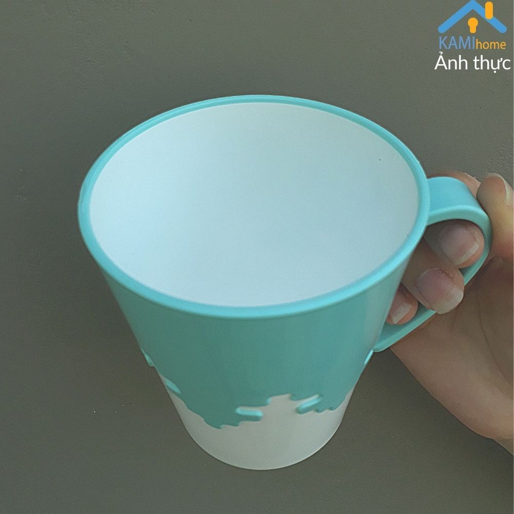 Ly cốc uống nước có quai kẹp 350ml nhựa cao cấp hàng Việt Nam Kami22036