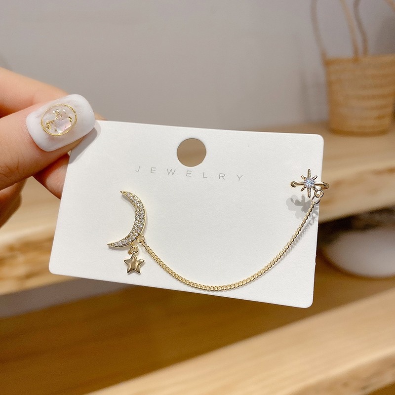 1 Khuyên Kẹp Vành Tai Không Đau Màu Vàng Thời Trang Cho Nữ