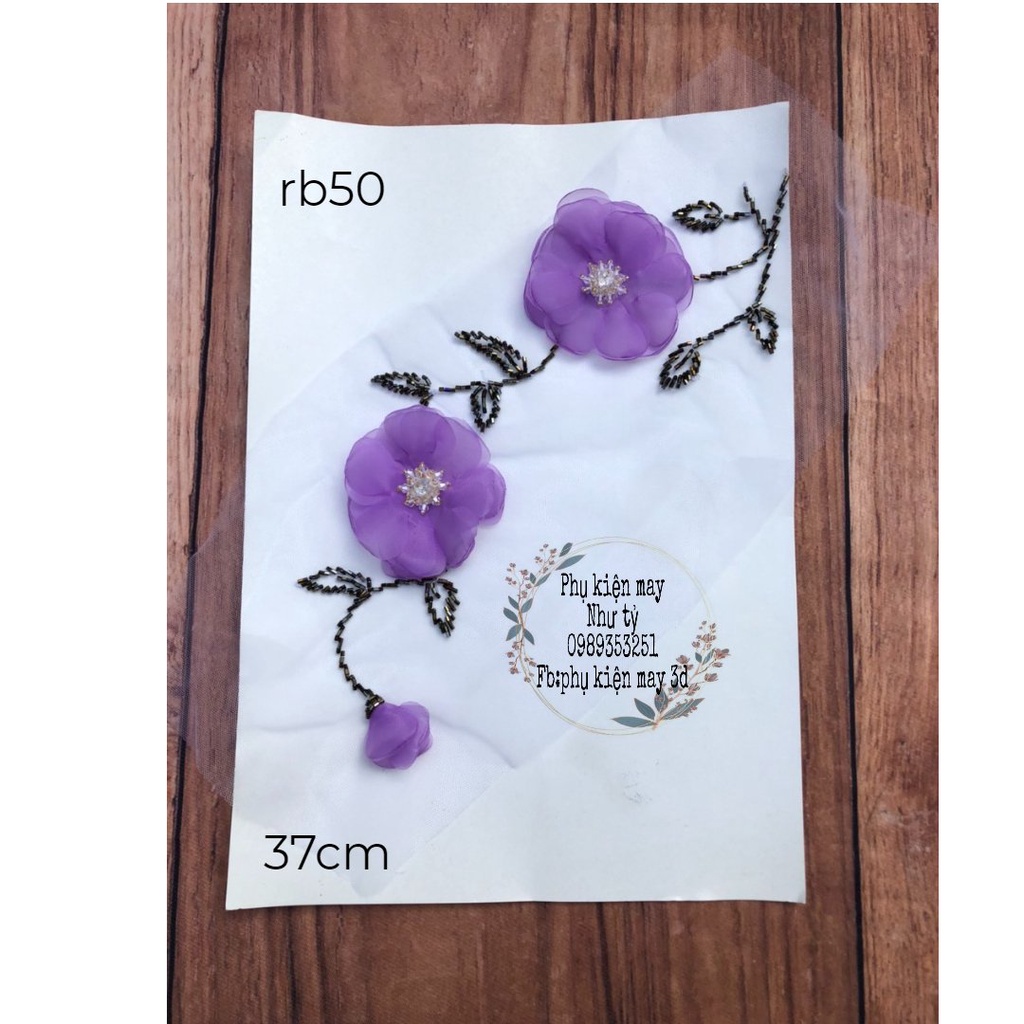 [Có sẵn] [Ảnh thật] nhánh 2 hoa kết hạt đá hoa cao cấp 37cm