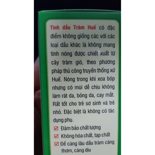 Dầu Tràm Huế CHƯNG CẤT THỦ CÔNG