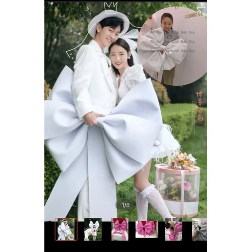 Nơ siêu to chụp ảnh quà tặng trang trí xe chụp ảnh cưới