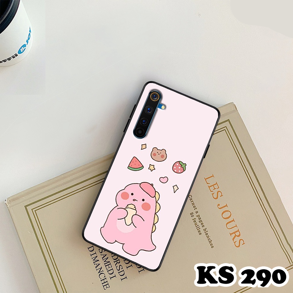 Ốp lưng Oppo Realme 6 - Realme 6 Pro - Ốp Oppo in hình khủng long DinoCute - Lưng nhám viền TPU
