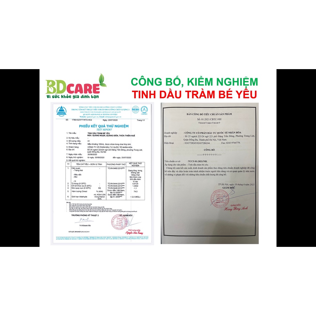 Tinh dầu tràm bé yêu Chiết xuất nguyên chất 100% tự lá Tràm Gió, Massage lòng bàn chân, ngực, lưng, giữ ấm cho bé