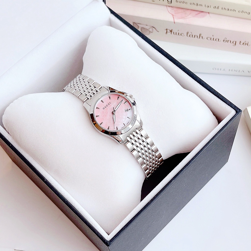 Đồng hồ nữ chính hãng Gucci G-Timeless - Máy Quartz pin Thụy Sĩ - Kính Sapphire