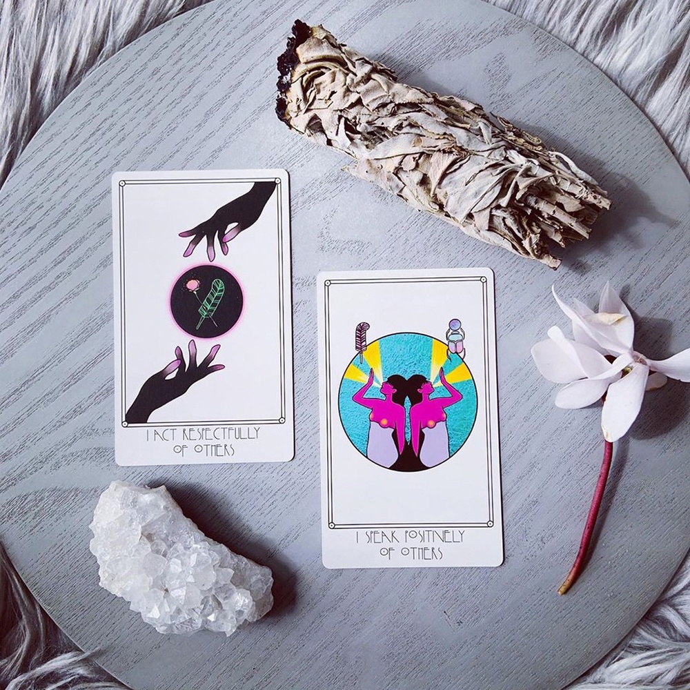 Bộ Bài Amenti Oracle Feather Heart Tặng Đá Thanh Tẩy C137