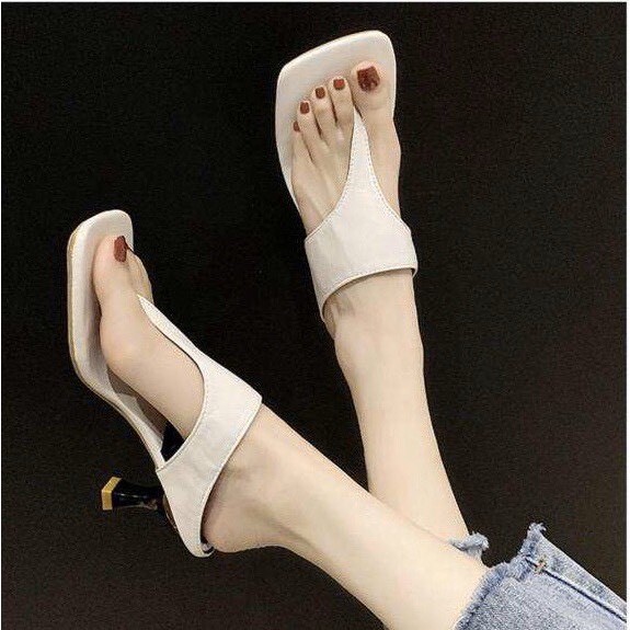 Guốc xỏ ngón thời trang Châu Au cao 5p siêu sang G19