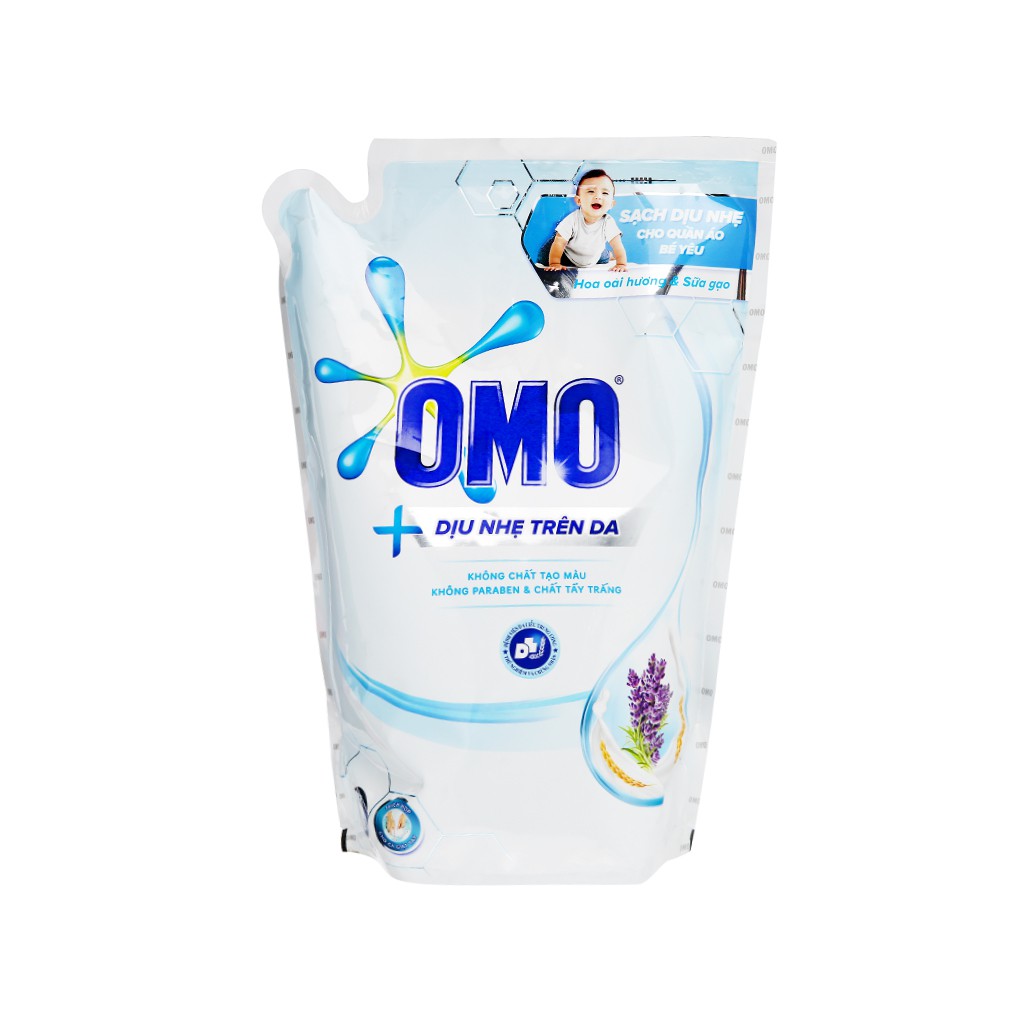 Nước giặt OMO dịu nhẹ trên da túi 2.2 lít