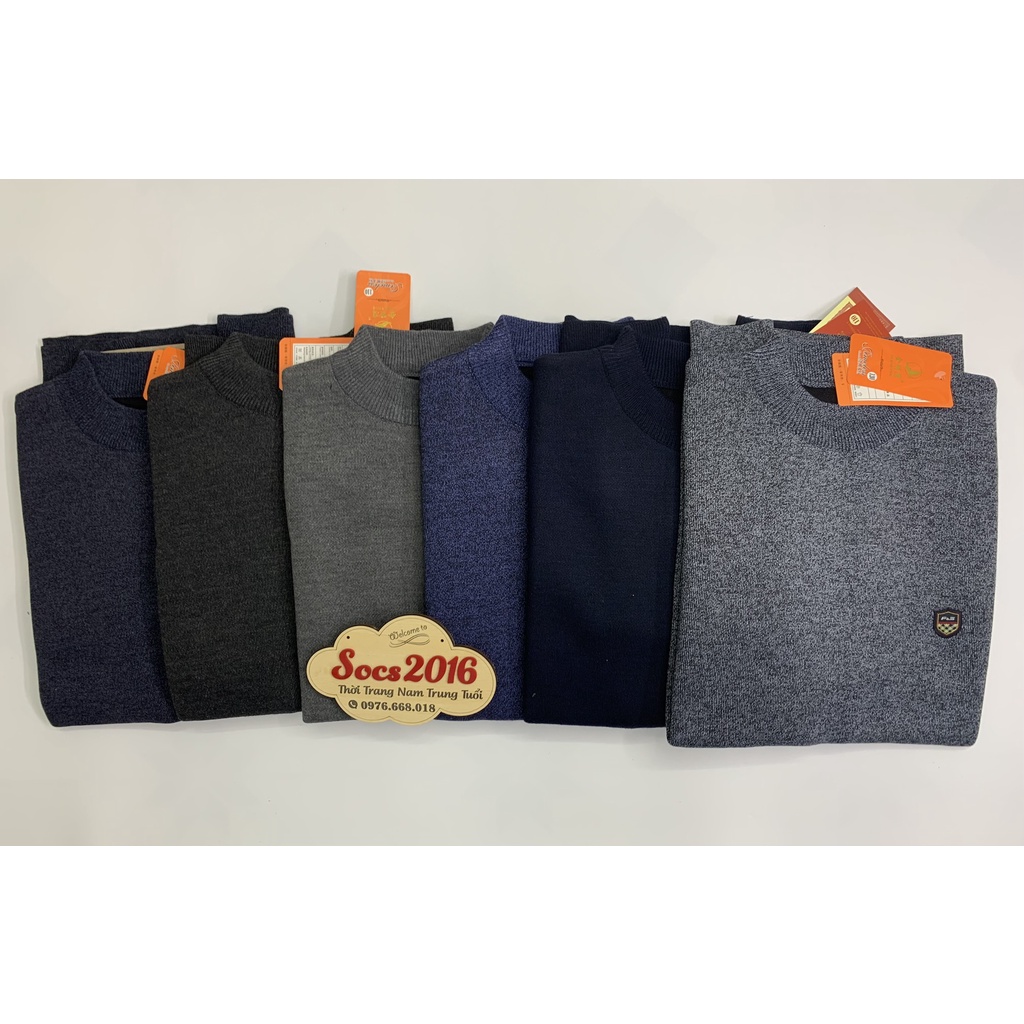 Áo len nam trung niên cổ 5 phân cho bố - ảnh thật hàng có sẵn.