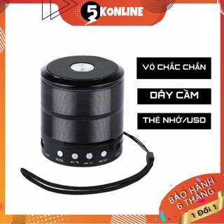 Loa bluetooth cầm tay mini ws887 - loa nghe nhạc không dây nhỏ gọn - có dây treo - cắm thẻ nhớ tf cổng 3.5 usb