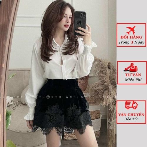 Áo sơ mi nữ trắng công sở oversize phom rộng tay chun tiểu thư ulzzang Hàn Quốc yolo fashion
