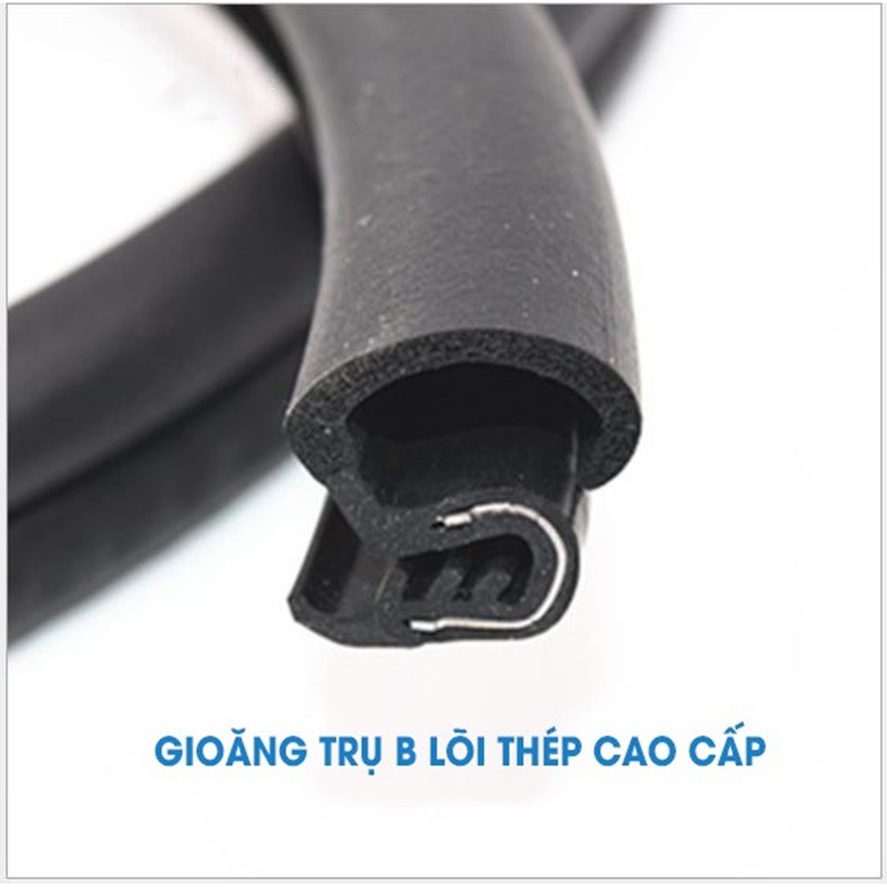 Combo 1,6m ( đủ cho 1 xe) gioăng cao su chống ồn cột trụ B lõi thép, gioăng cao su ô tô chống bụi ô tô