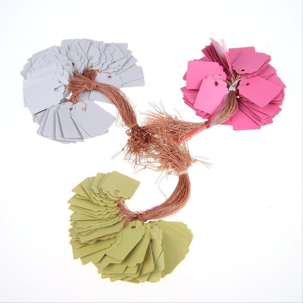 HARRIETT Set 100 Nhãn Đánh Dấu Cây Trồng 36 * 25MM 100 Cái