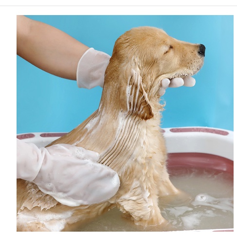 Bộ 2 Găng Tay Tắm Chó Mèo - Găng Tay Massage Chải Lông Cho Chó Mèo