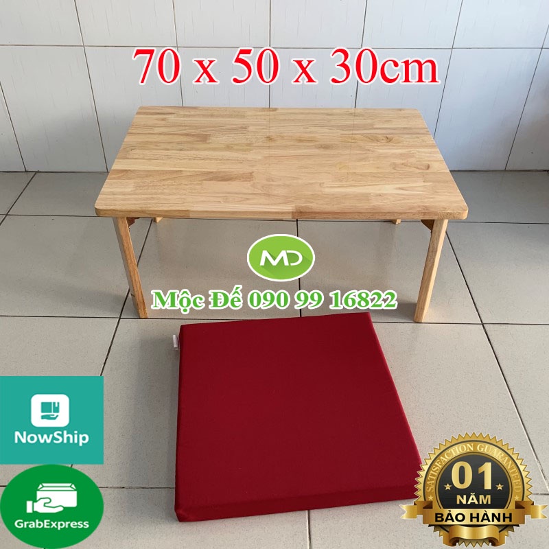 Bàn Xếp Học Sinh NAGA 70x50x30cm Gỗ Cao Su Cao Cấp - Đa Năng Dùng Làm Bàn Ngồi Bệt Kiểu Nhật, Làm Việc