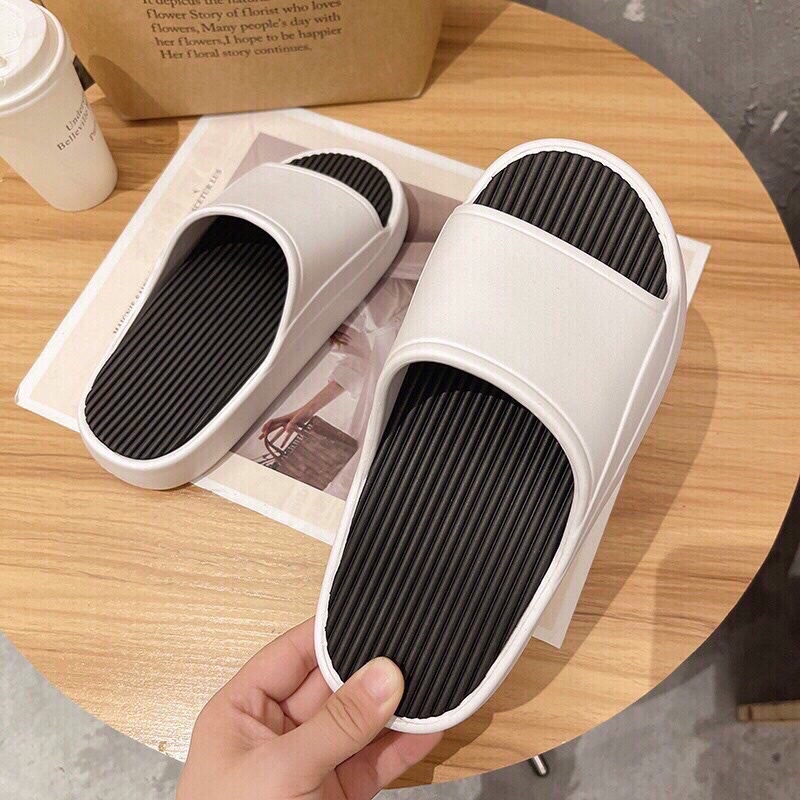 Dép bánh mì nam nữ đế cao 5cm, dép quai ngang chất liệu Eva cao cấp loại trơn, gấu sale SLL