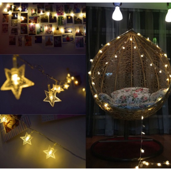 Đèn ngôi sao nhỏ trang trí tiệc tùng noel giáng sinh