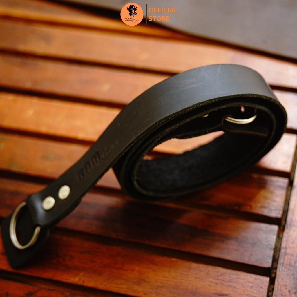 Dây đeo máy ảnh da bò màu đen - RAM Leather A22
