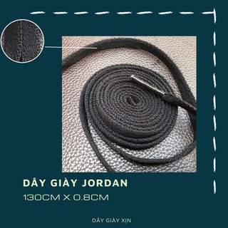 Dây giày Jordan đen chuẩn hãng, dây giày thể thao Sneaker nam nữ 130cm