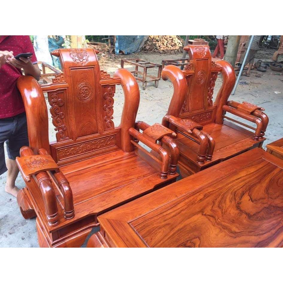 Bộ bàn ghế Tần Thủy Hoàng gỗ hương đá