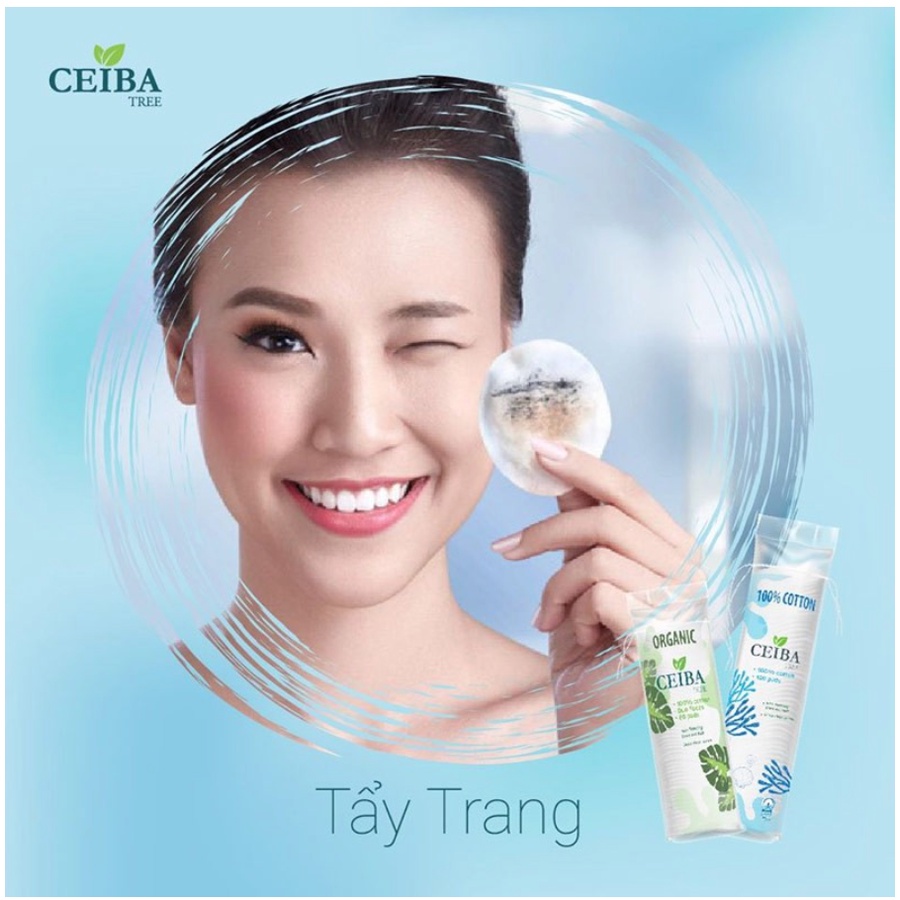 Bông Tẩy Trang Ceiba 100% Chất Liệu Cotton 80miếng