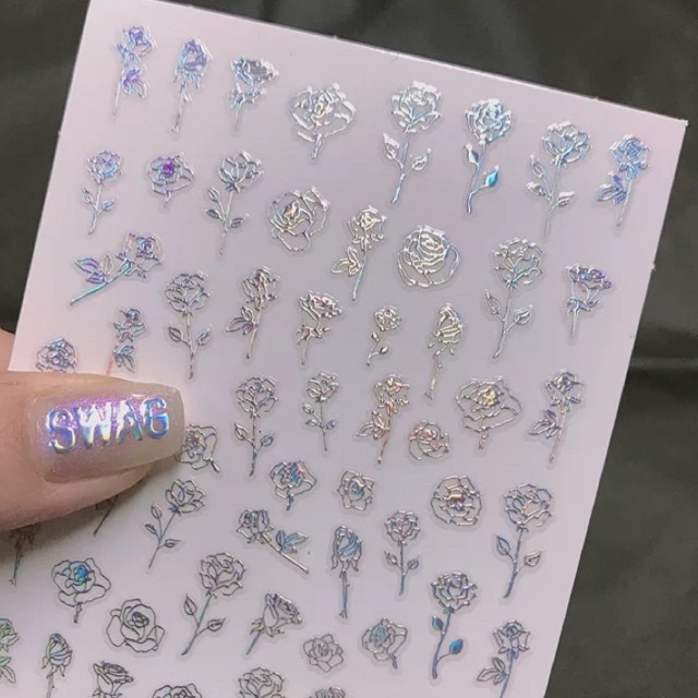 Sticker cực quang trang trí móng