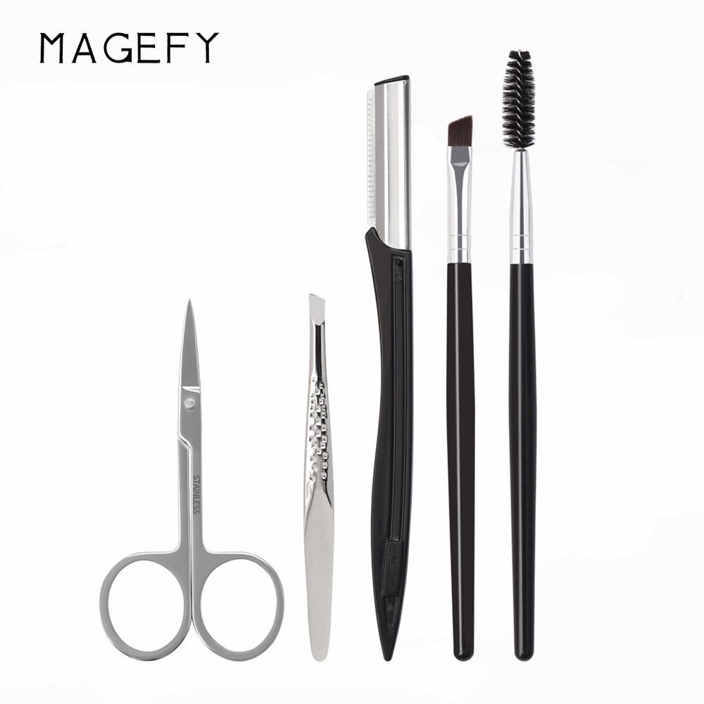 Bộ 5 dụng tỉa làm đẹp lông mày MAGEFY tiện dụng an toàn