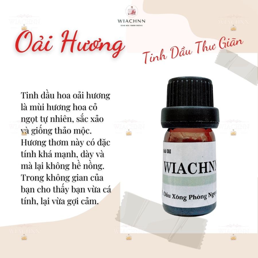 (20 Mùi Hot) Tinh Dầu Thiên Nhiên 5ML  Nguyên Chất Xông Phòng WIACHNN Thư Giãn Thơm Phòng Khử Mùi X5