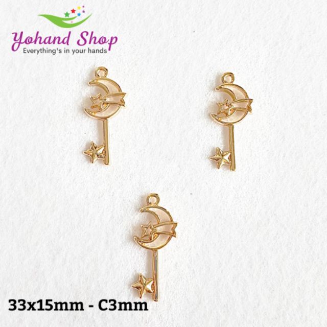 Khuôn kim loại đổ resin mẫu khóa trắng khuyết sao băng K11 ( gói 10 cái)