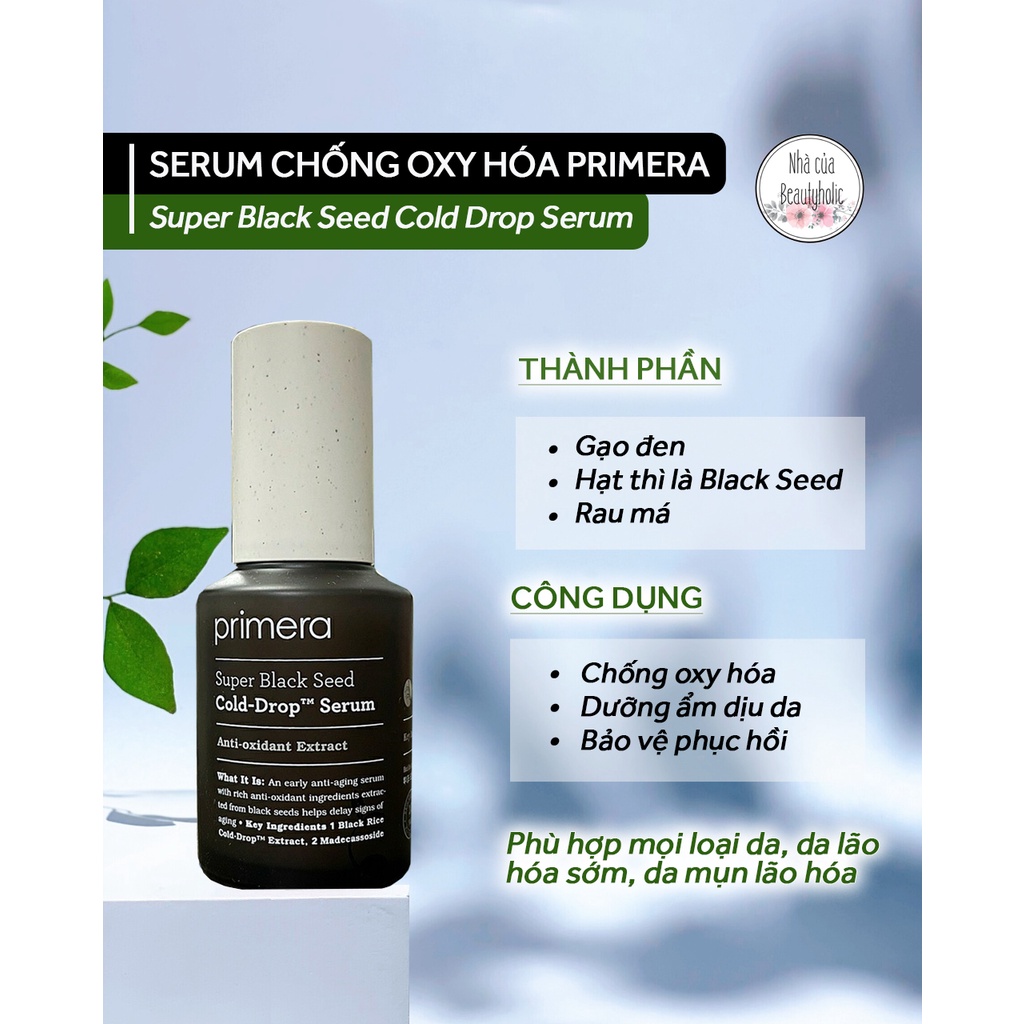 Tinh chất chống lão hoá PRIMERA COLD FROP SERUM SUPER BLACK SEED