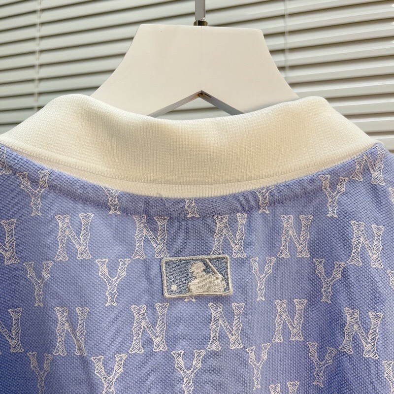 Áo Polo M.L.B Monogram Allover Collar Short Sleeve T-shirt N.Y Yankees, Áo polo MLB
