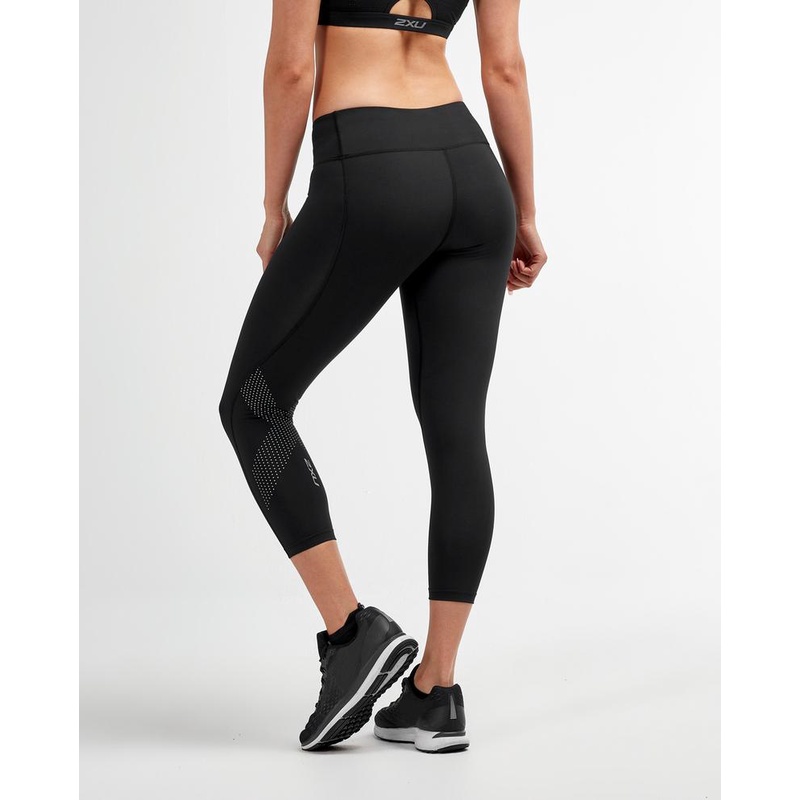 Quần Bó Cơ Thể Thao 2XU 7/8 2XU MID - RISE COMPRESSION TIGHT MÀU ĐEN 2XUWA3516BBF