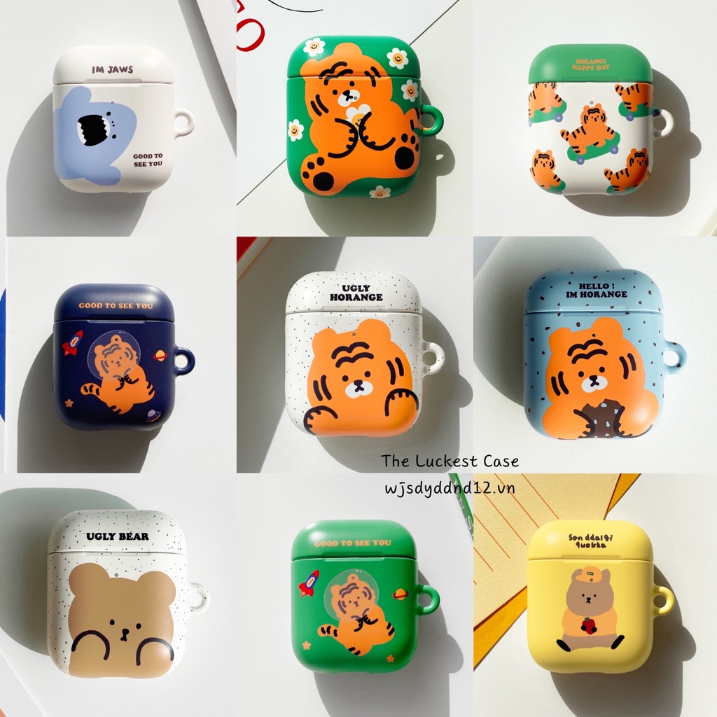 Korea Compatible for AirpodsCase momocase cute earphone Case with keyrings