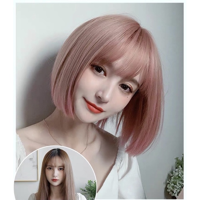 Tóc giả nữ cả đầu❤️FREESHIP❤️Tóc giả nữ nguyên đầu vic hồng cao cấp ms8212