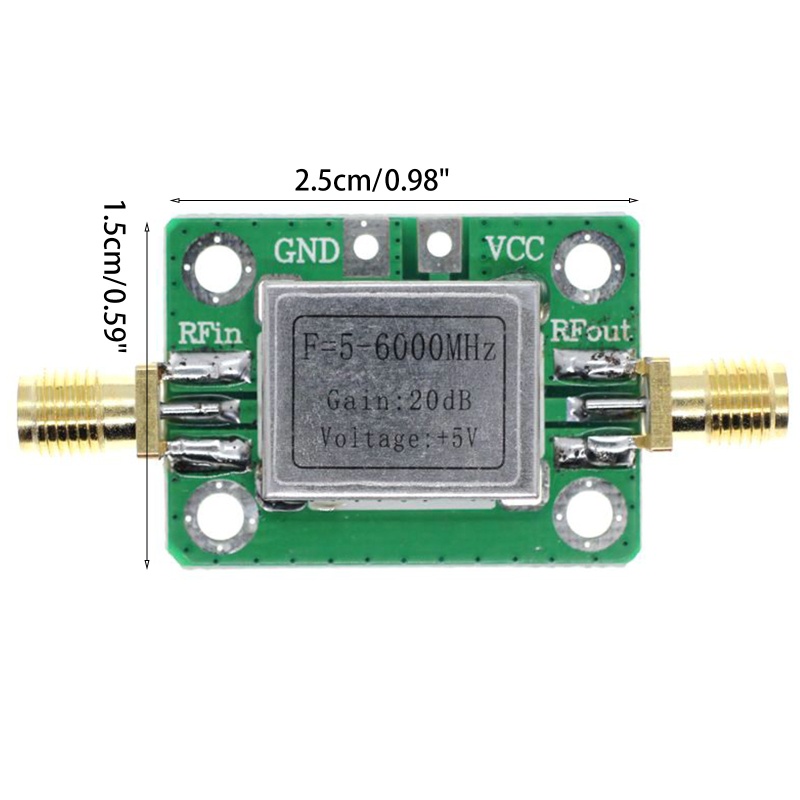 Mô Đun Khuếch Đại Tần Số Cao 5M-6GHz 20dB Cho FM HF VHF/UHF
