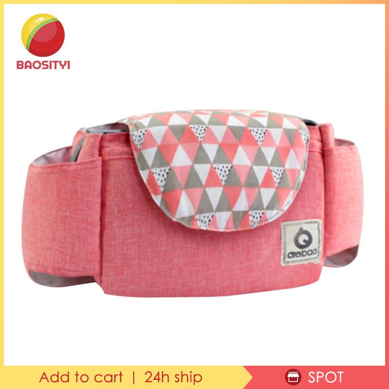 [Baosity1] Túi Đựng Đồ Gắn Xe Đẩy Em Bé Có Dây Đeo Màu Xám