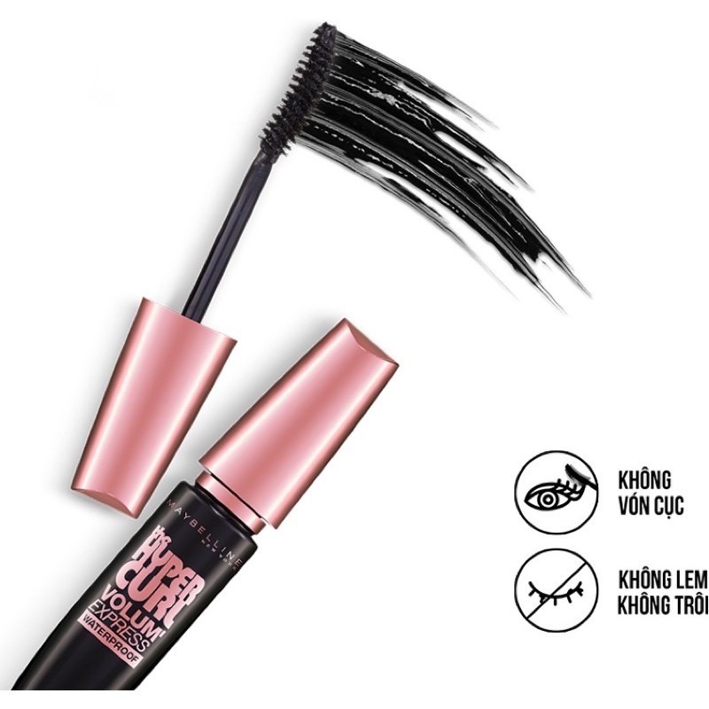 ( CHÍNH HÃNG ) Masscara chuốt mi Maybelline Hyper Curl đen siêu cong dài mi | BigBuy360 - bigbuy360.vn