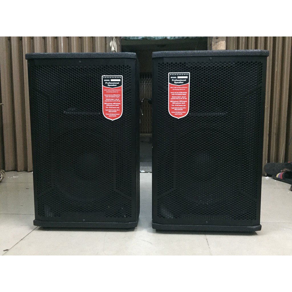 Loa sân khấu thùng sơn Bass 3 tấc - Treb 350 chơi nhạc ngoài trời