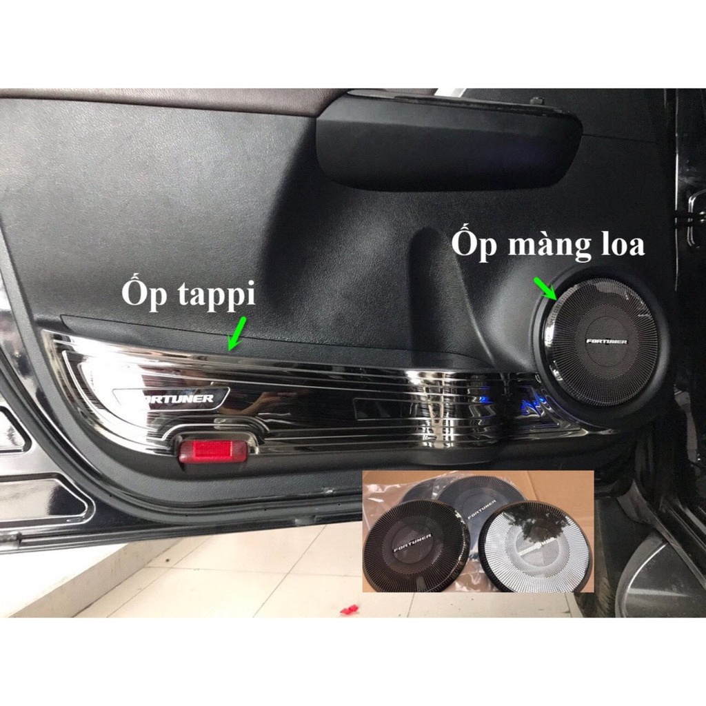 Ốp tapli cửa Fortuner 2018-2022 titan cao cấp