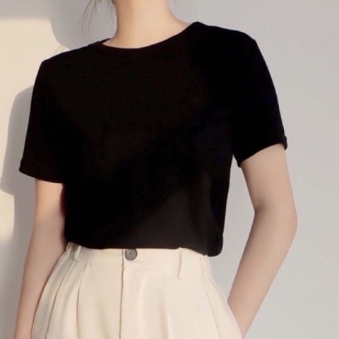 Áo thun nữ vải cotton cao cấp siêu mềm mịn, mát, thiết kế đẹp xuất sắc áo phông nữ trơn hàng cao cấp loại đẹp