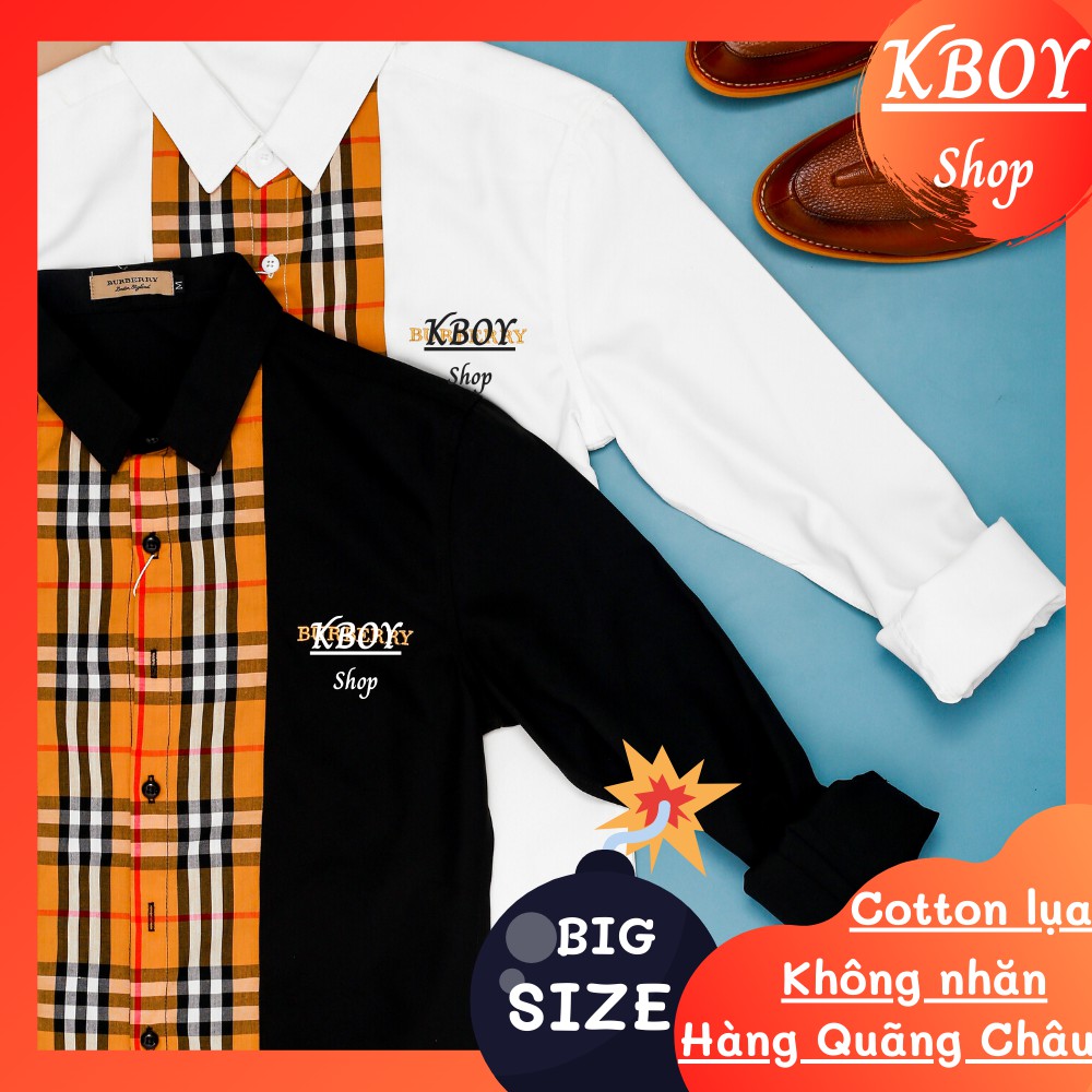 Áo sơ mi Nam Cổ bẻ Hàng Quãng Châu - sơ mi kẻ sọc nam 2 màu ĐEN/TRẮNG coton 4 chiều, mềm mịn, không nhăn - F094