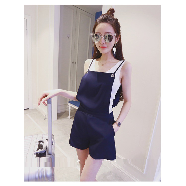 [TRỢ SHIP] Quần yếm short KAKI 2 DÂY NHUYỄN mềm thoáng mát, dễ phối đồ hàng Quảng Châu C062