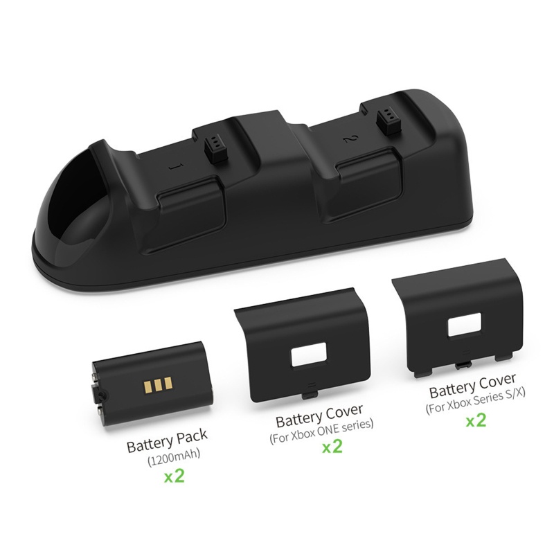 Bộ Đế Sạc Kép 2 Pin 1200mAh Cho Điều Khiển Không Dây Xbox One S X