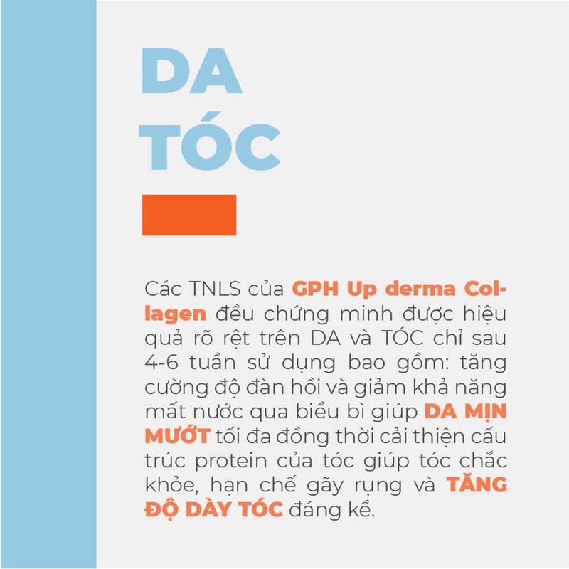 GPH Up Derma Collagen - nhập khẩu từ Hàn Quốc hỗ trợ làm đẹp da, cải thiện các vấn đề xương khớp.