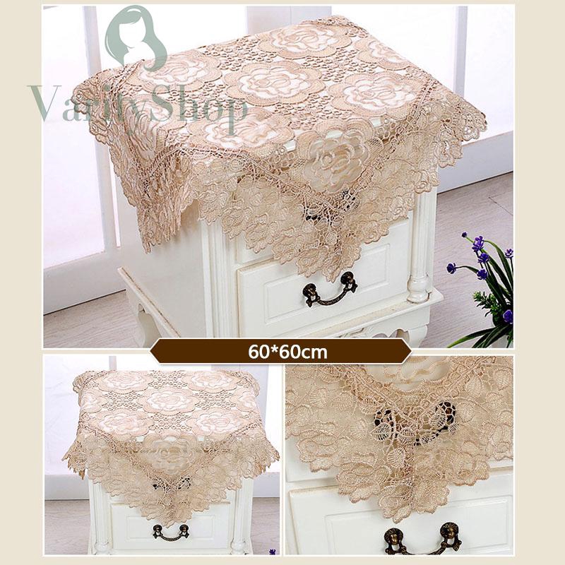 Khăn trải bàn phối ren phong cách vintage xinh xắn trang nhã