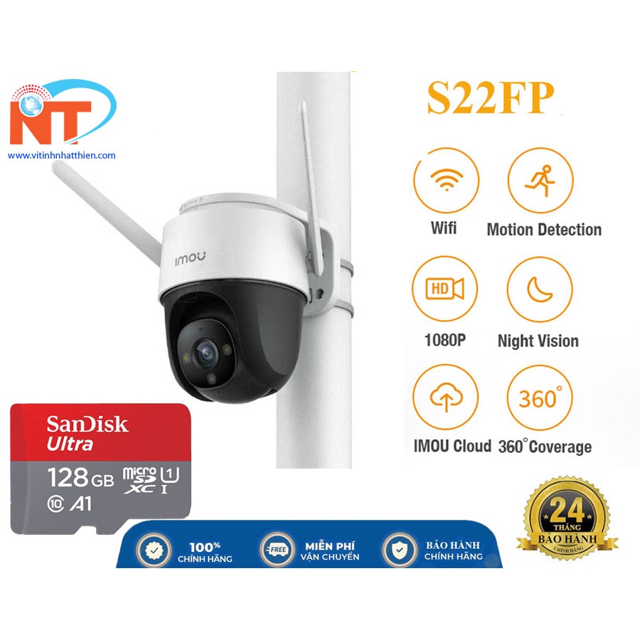 CAMERA IP WIFI NGOÀI TRỜI PTZ IMOU IPC-S22FP 2MP KẾT NỐI WIFI, ĐÀM THOẠI 2 CHIỀU, TÍCH HỢP WIFI HOTSPOT | BigBuy360 - bigbuy360.vn