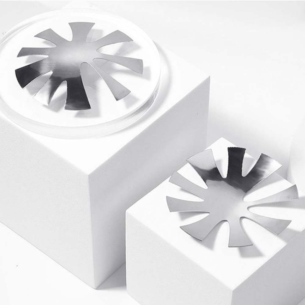 (Hàng Mới Về) Dụng Cụ Khuôn Mẫu Trang Trí Móng Tay Bằng Thép Không Gỉ Với 9 Kiểu Dáng Khác Nhau