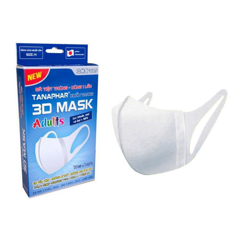 Khẩu trang trẻ em 3D Mask của Tanaphar hộp 10 chiếc