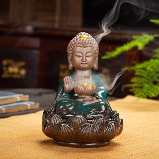 Lư xông trầm hương đa năng gốm sứ cao cấp tượng phật adida