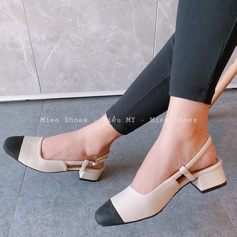 Sandal bích mũi phối gót hậu gài 4p ( MIEO SHOES G570 G571 G572 G573)m