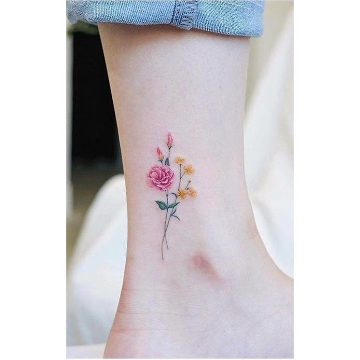 1 Miếng dán hình xăm dán Tattoo - Hình xăm nước mini Tattoo cực đẹp - Giao màu ngẫu nhiên